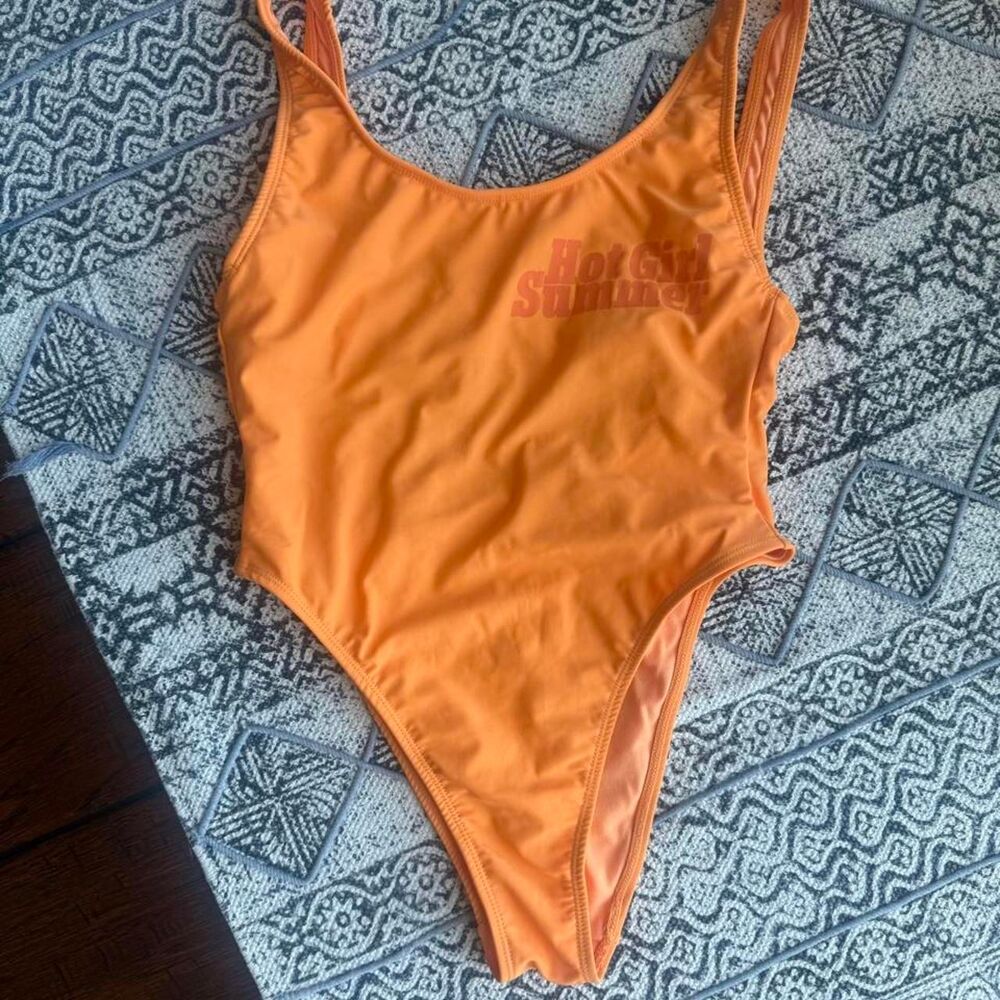 Unbranded Women's Orange Swimsuit-one-piece